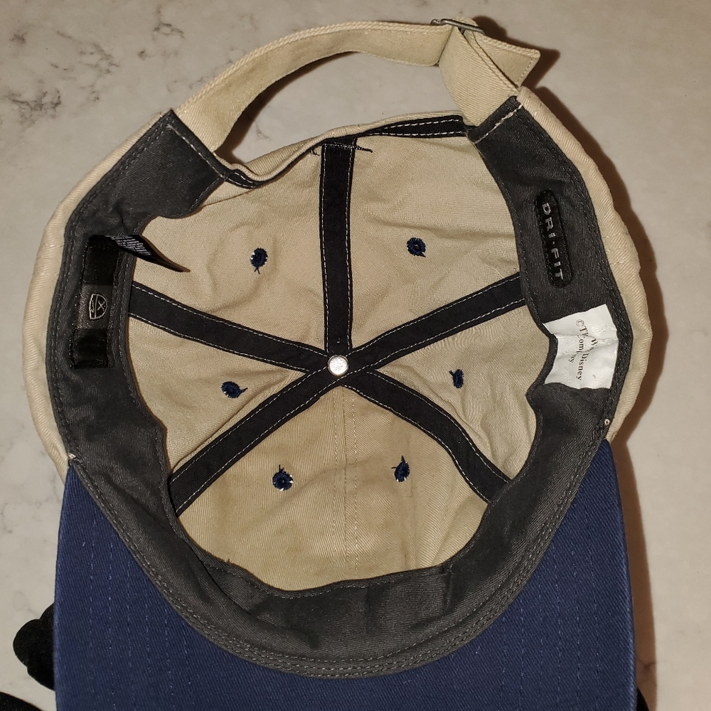Vintage Disney Nike Golf Dri-FIT Tan & Navy Blue Hat - Picture 8 of 10